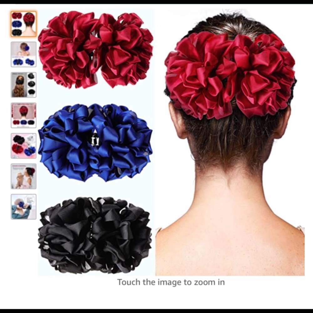 New 3 pack LG Hair Claws Silk for Women Girls